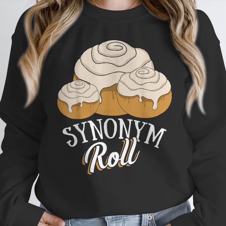 Synonym Roll Teacher And Grammar Geeks Pun For Men Women Kids Women Crewneck Sweatshirt, funny design Synonym Roll Teacher And Grammar Geeks Pun For Men Women Kids Women Crewneck Sweatshirt, funny design