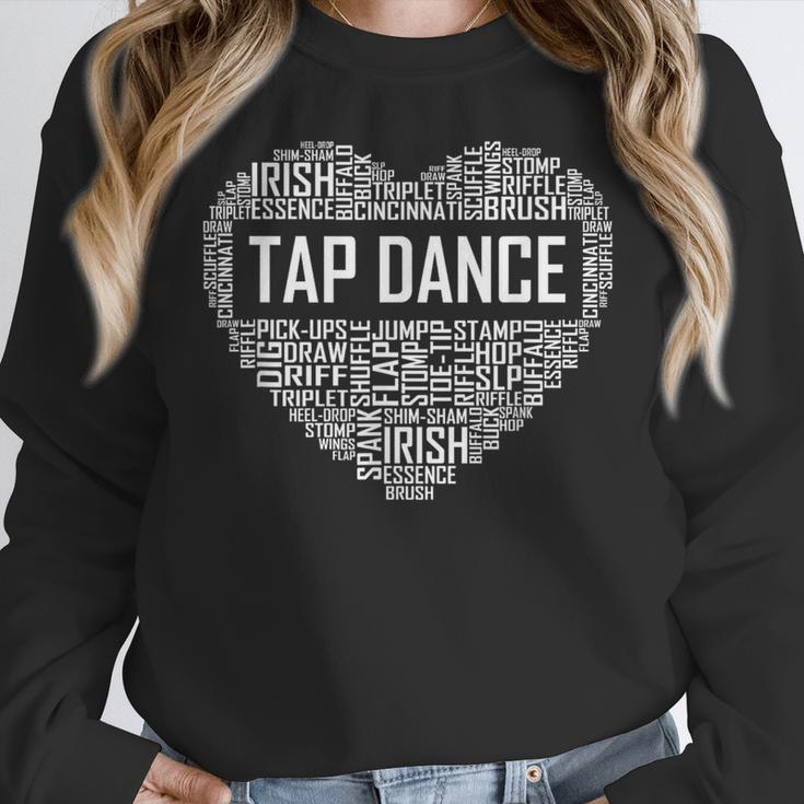 Tap Dance Heart Lover Tap Dancer Dancing Teacher For Men Women Girls Kids Women Crewneck Sweatshirt, funny design Tap Dance Heart Lover Tap Dancer Dancing Teacher For Men Women Girls Kids Women Crewneck Sweatshirt, funny design