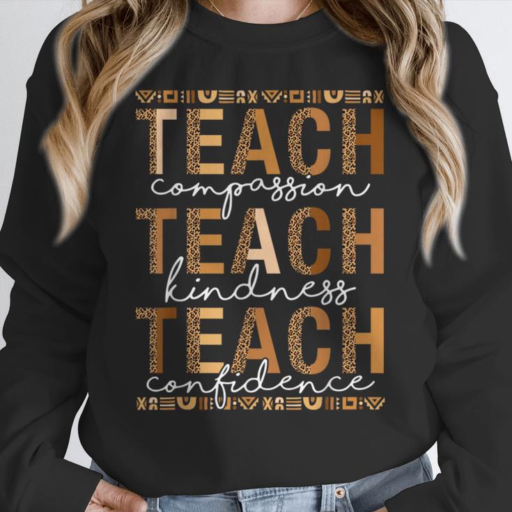 Teach Compassion Kindness Confidence History Teacher Women Crewneck Sweatshirt, History Teacher Gifts, funny design Teach Compassion Kindness Confidence History Teacher Women Crewneck Sweatshirt, History Teacher Gifts, funny design