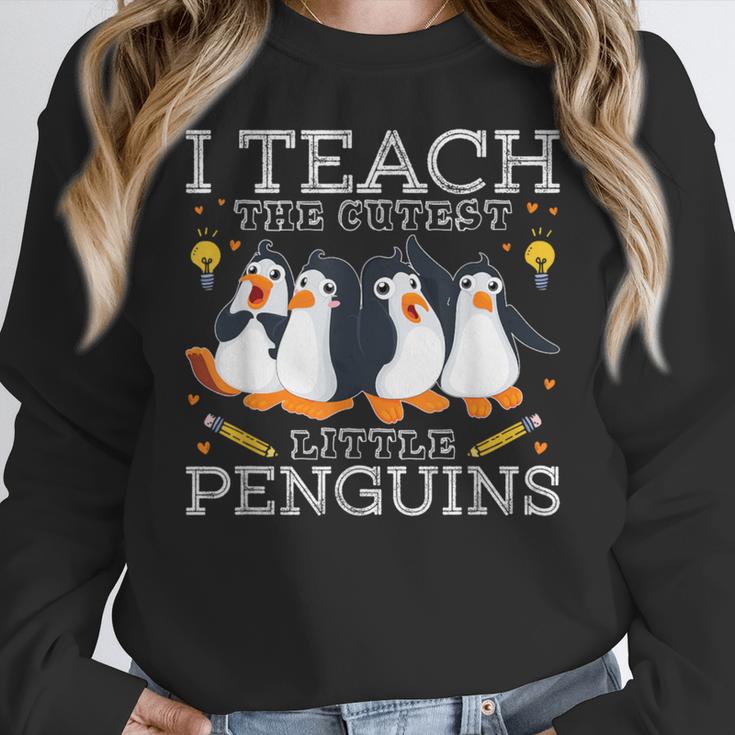 I Teach The Cutest Little Penguins Cute School Teacher Tee Women Crewneck Sweatshirt, funny design I Teach The Cutest Little Penguins Cute School Teacher Tee Women Crewneck Sweatshirt, funny design