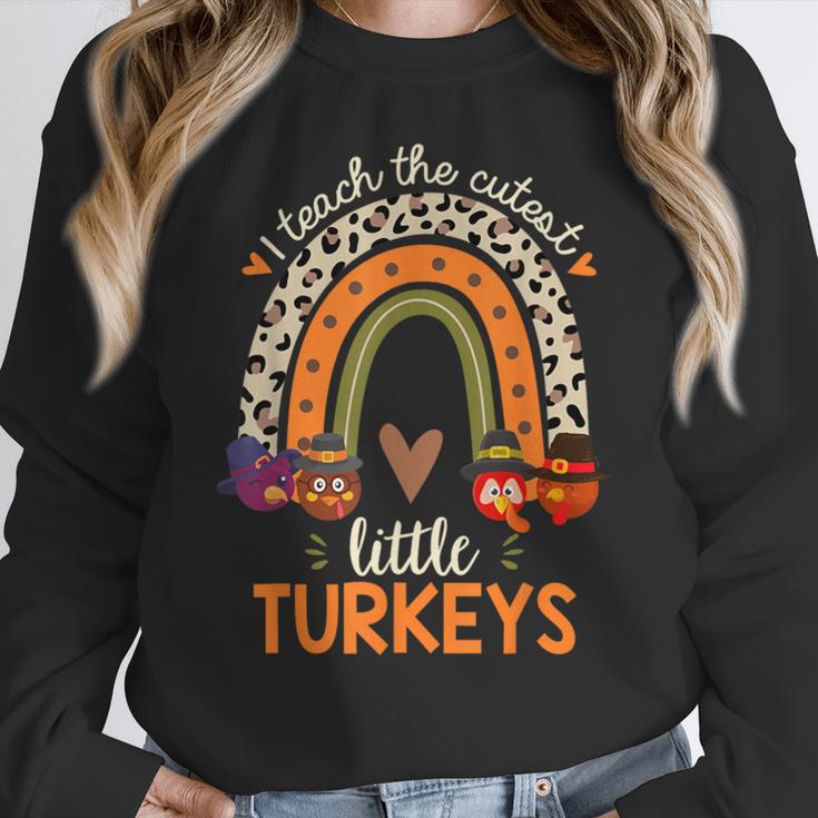 I Teach The Cutest Little Turkeys Thanksgiving Teacher Men Women Girls Kids Women Crewneck Sweatshirt, funny design I Teach The Cutest Little Turkeys Thanksgiving Teacher Men Women Girls Kids Women Crewneck Sweatshirt, funny design