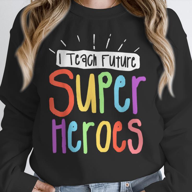 I Teach Future Superheroes Teacher Teaching Women Crewneck Sweatshirt, Future Teacher Gifts, funny design I Teach Future Superheroes Teacher Teaching Women Crewneck Sweatshirt, Future Teacher Gifts, funny design