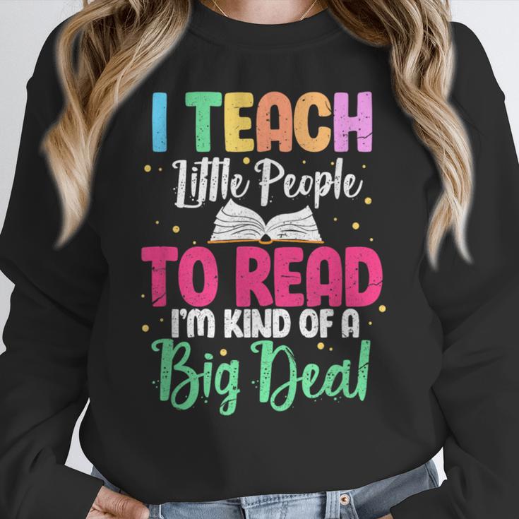 I Teach Little People To Read Reading Teacher For Men Women Girls Kids Women Crewneck Sweatshirt, funny design I Teach Little People To Read Reading Teacher For Men Women Girls Kids Women Crewneck Sweatshirt, funny design