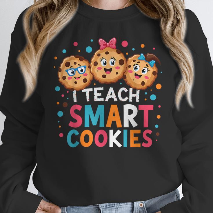 I Teach Smart Cookies Cute Back To School Teacher Women Crewneck Sweatshirt, funny design I Teach Smart Cookies Cute Back To School Teacher Women Crewneck Sweatshirt, funny design