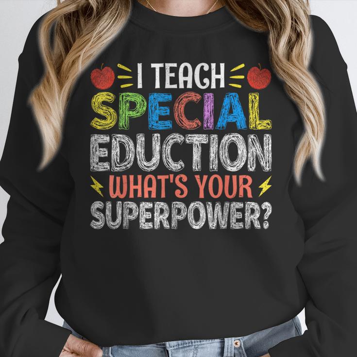 I Teach Special Education SPED Special Education Teacher For Men Women Women Crewneck Sweatshirt, funny design