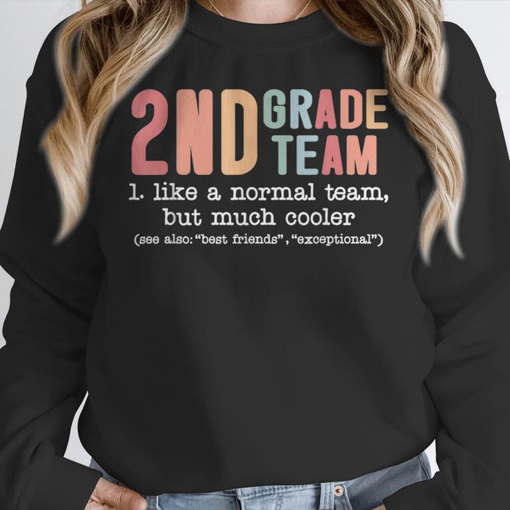 Teacher 2ND Grade Team Like a Normal Team But Much Cooler Women Crewneck Sweatshirt, 2nd Grade Teacher Gifts, funny design