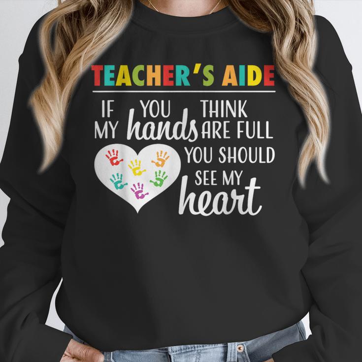 Teacher Aide Appreciation Cute Heart Tee For Women Women Crewneck Sweatshirt, funny design Teacher Aide Appreciation Cute Heart Tee For Women Women Crewneck Sweatshirt, funny design