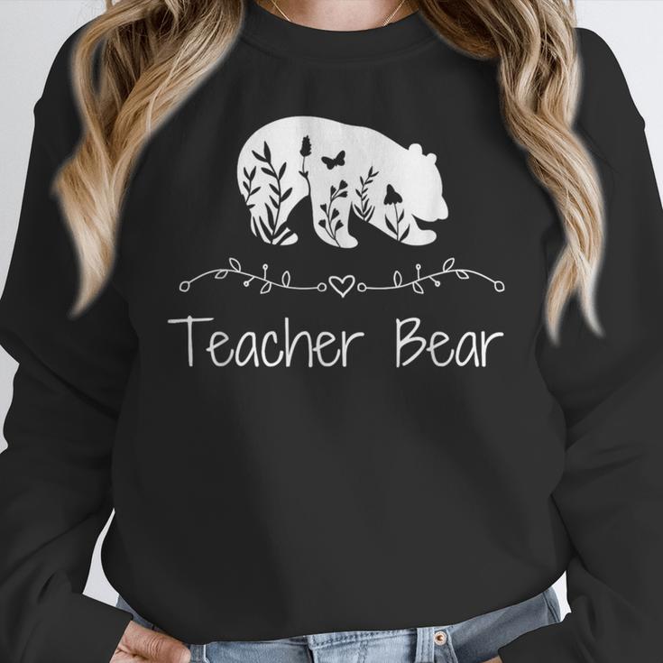 Teacher Bear For Educators Teacher Appreciation Women Crewneck Sweatshirt, funny design Teacher Bear For Educators Teacher Appreciation Women Crewneck Sweatshirt, funny design