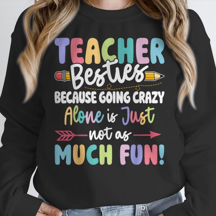 Teacher Besties Matching Teacher Besties Women Crewneck Sweatshirt, funny design Teacher Besties Matching Teacher Besties Women Crewneck Sweatshirt, funny design