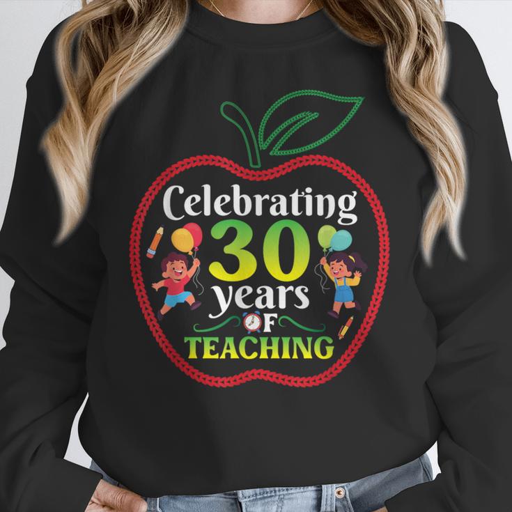 Teacher Celebrating 30 Years Of Teaching Students School Women Crewneck Sweatshirt, funny design Teacher Celebrating 30 Years Of Teaching Students School Women Crewneck Sweatshirt, funny design