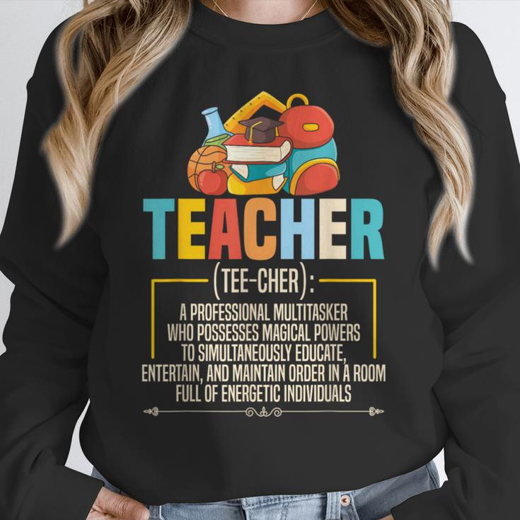 Teacher Definition Teaching School Teacher Men Women Women Crewneck Sweatshirt, funny design Teacher Definition Teaching School Teacher Men Women Women Crewneck Sweatshirt, funny design