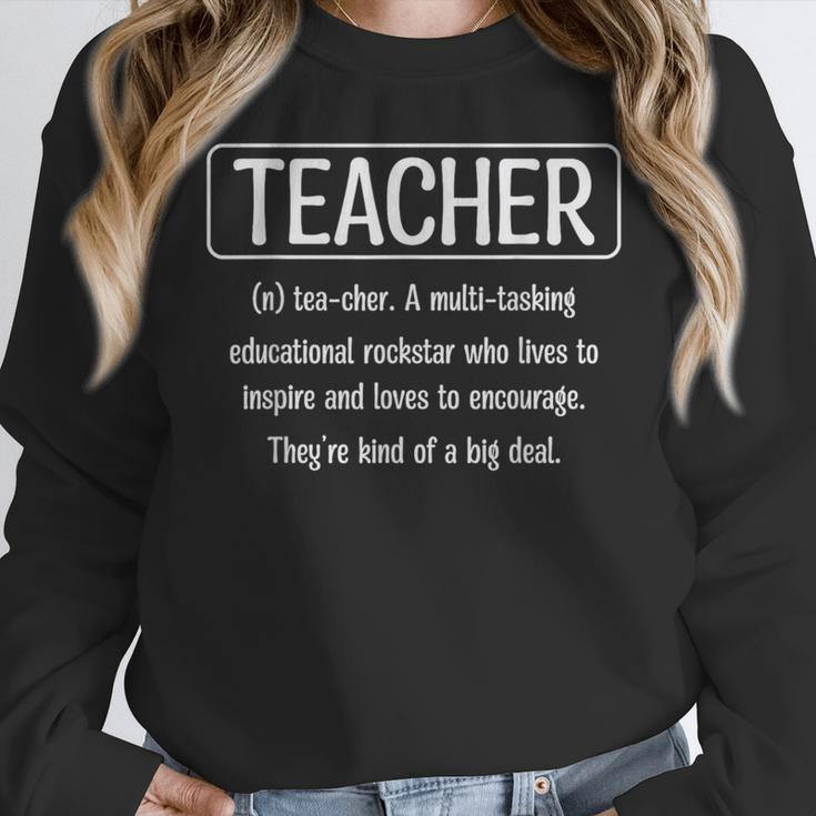 Teacher Definition Teacher Women Crewneck Sweatshirt, funny design Teacher Definition Teacher Women Crewneck Sweatshirt, funny design