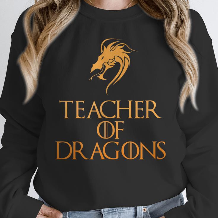 Teacher Of Dragons For Teachers Top Tee T-Shirt Women Crewneck Sweatshirt, funny design