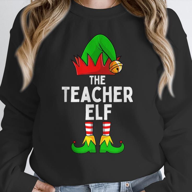 Teacher Elf Matching Family Christmas Women Men Women Crewneck Sweatshirt, funny design