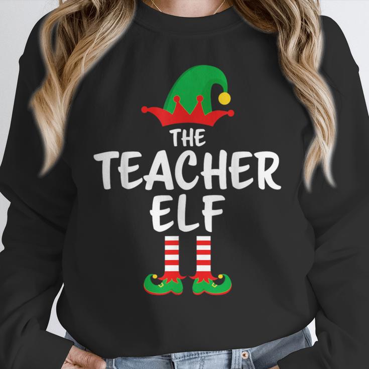The Teacher Elf Matching Family Christmas Women Crewneck Sweatshirt, funny design The Teacher Elf Matching Family Christmas Women Crewneck Sweatshirt, funny design