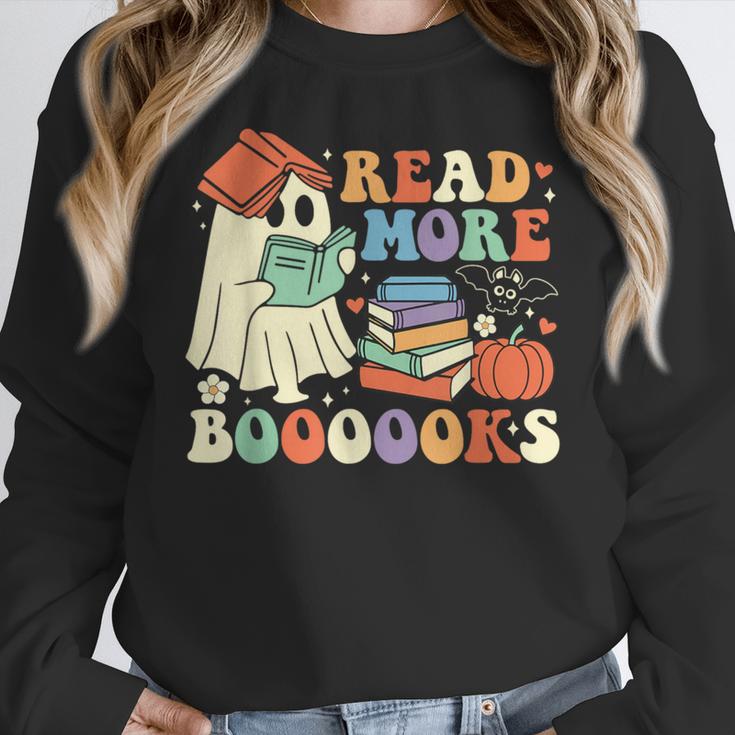 Teacher Halloween Cute Booooks Ghost Read More Books Women Crewneck Sweatshirt, funny design Teacher Halloween Cute Booooks Ghost Read More Books Women Crewneck Sweatshirt, funny design