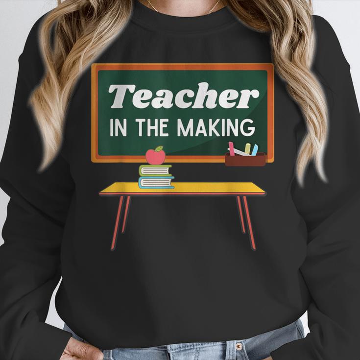 Teacher In The Making Future Teacher Kids Back To School Women Crewneck Sweatshirt, Future Teacher Gifts, funny design Teacher In The Making Future Teacher Kids Back To School Women Crewneck Sweatshirt, Future Teacher Gifts, funny design