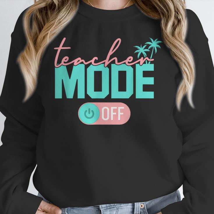 Teacher Mode Off Happy Last Day Of School Summer Break Men Women Women Crewneck Sweatshirt, funny design Teacher Mode Off Happy Last Day Of School Summer Break Men Women Women Crewneck Sweatshirt, funny design