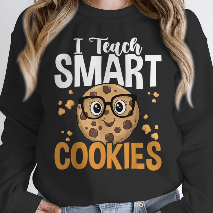 Teacher I Teach Smart Cookies Nerd Women Crewneck Sweatshirt, funny design Teacher I Teach Smart Cookies Nerd Women Crewneck Sweatshirt, funny design