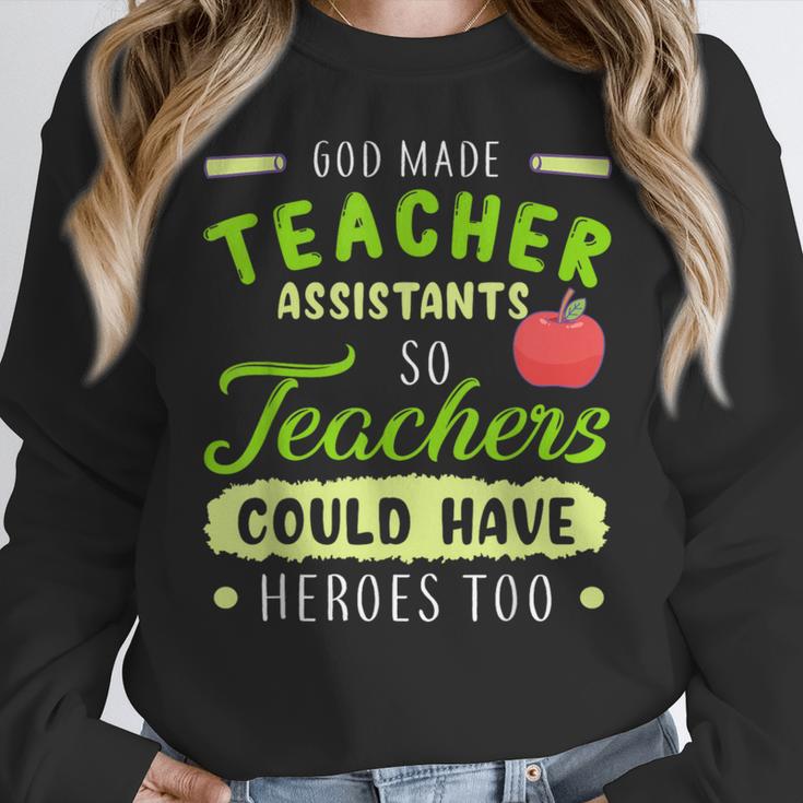 Teacher Teaching Assistant Aide Hero Women Crewneck Sweatshirt, funny design Teacher Teaching Assistant Aide Hero Women Crewneck Sweatshirt, funny design