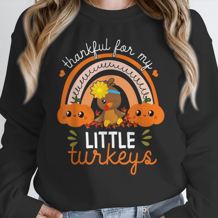 Teacher Thanksgiving Shirt Thankful For My Little Turkeys Women Crewneck Sweatshirt, funny design Teacher Thanksgiving Shirt Thankful For My Little Turkeys Women Crewneck Sweatshirt, funny design