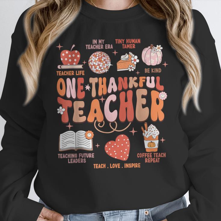 Teacher Thanksgiving Shirt Women One Thankful Teacher Fall Women Crewneck Sweatshirt, funny design Teacher Thanksgiving Shirt Women One Thankful Teacher Fall Women Crewneck Sweatshirt, funny design