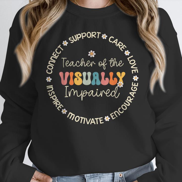 Teacher Of The Visually Impaired Appreciation Back To School Women Crewneck Sweatshirt, funny design Teacher Of The Visually Impaired Appreciation Back To School Women Crewneck Sweatshirt, funny design