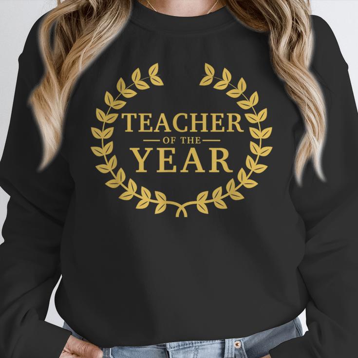 Teacher Of The Year Greatest Ever Award Day Women Crewneck Sweatshirt, funny design Teacher Of The Year Greatest Ever Award Day Women Crewneck Sweatshirt, funny design