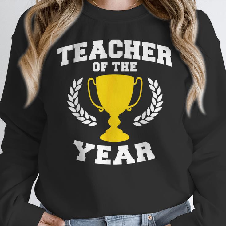 Teacher Of The Year For Men Women Women Crewneck Sweatshirt, funny design Teacher Of The Year For Men Women Women Crewneck Sweatshirt, funny design