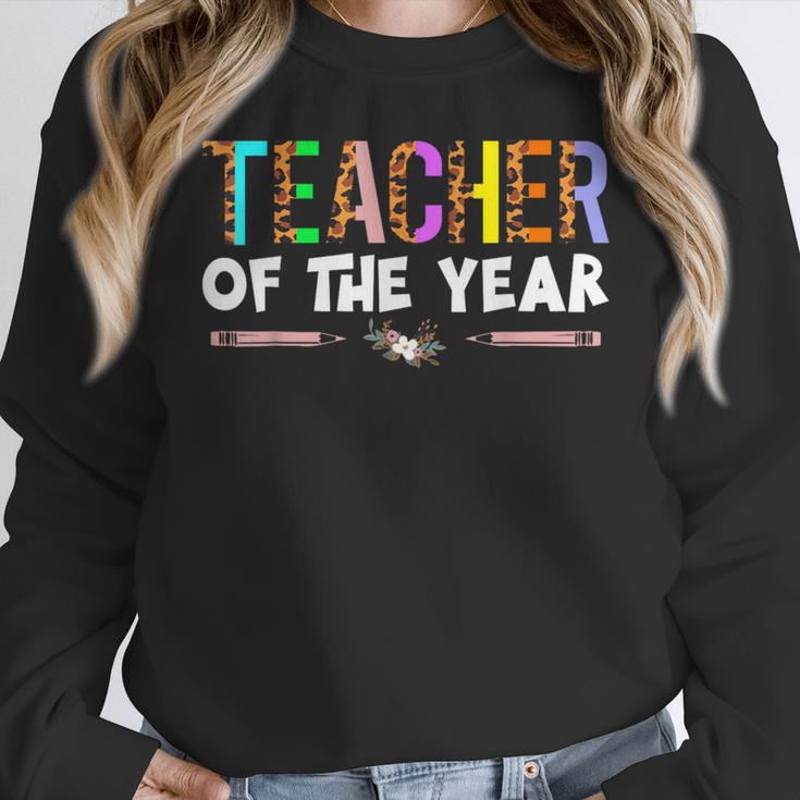 Teacher Of The Year Party Teacher Appreciation Women Crewneck Sweatshirt, funny design Teacher Of The Year Party Teacher Appreciation Women Crewneck Sweatshirt, funny design