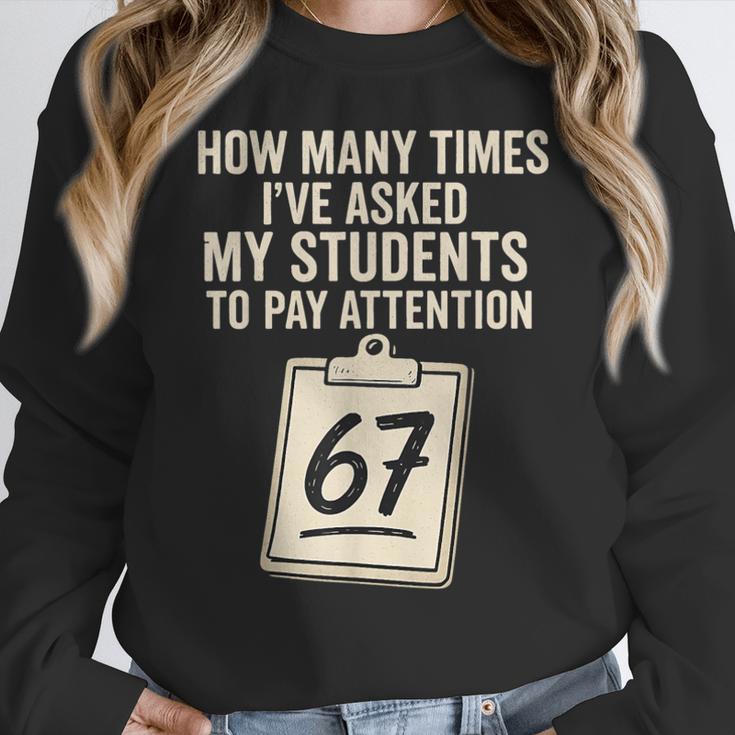 Teachers 67 Meme Women Crewneck Sweatshirt, funny design Teachers 67 Meme Women Crewneck Sweatshirt, funny design