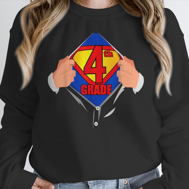 Teachers Are Superheroes 4th Grade Super Teacher Staff Men Women Women Crewneck Sweatshirt, Super Teacher Gifts, 4th Grade Teacher Gifts, funny design Teachers Are Superheroes 4th Grade Super Teacher Staff Men Women Women Crewneck Sweatshirt, Super Teacher Gifts, 4th Grade Teacher Gifts, funny design