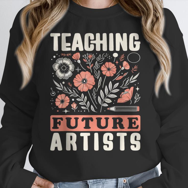 Teaching Future Artists For Art Teachers And Lovers For Men Women Girls Kids Women Crewneck Sweatshirt, funny design Teaching Future Artists For Art Teachers And Lovers For Men Women Girls Kids Women Crewneck Sweatshirt, funny design