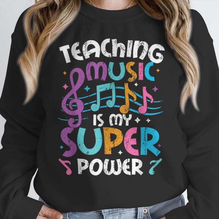 Teaching Music Is My Superpower Music Teacher For Men Women Kids Women Crewneck Sweatshirt, funny design Teaching Music Is My Superpower Music Teacher For Men Women Kids Women Crewneck Sweatshirt, funny design