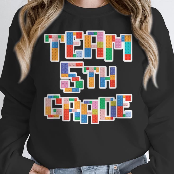 Team 5th Grade Building Blocks Bricks Theme Teacher Team For Men Women Kids Women Crewneck Sweatshirt, funny design Team 5th Grade Building Blocks Bricks Theme Teacher Team For Men Women Kids Women Crewneck Sweatshirt, funny design