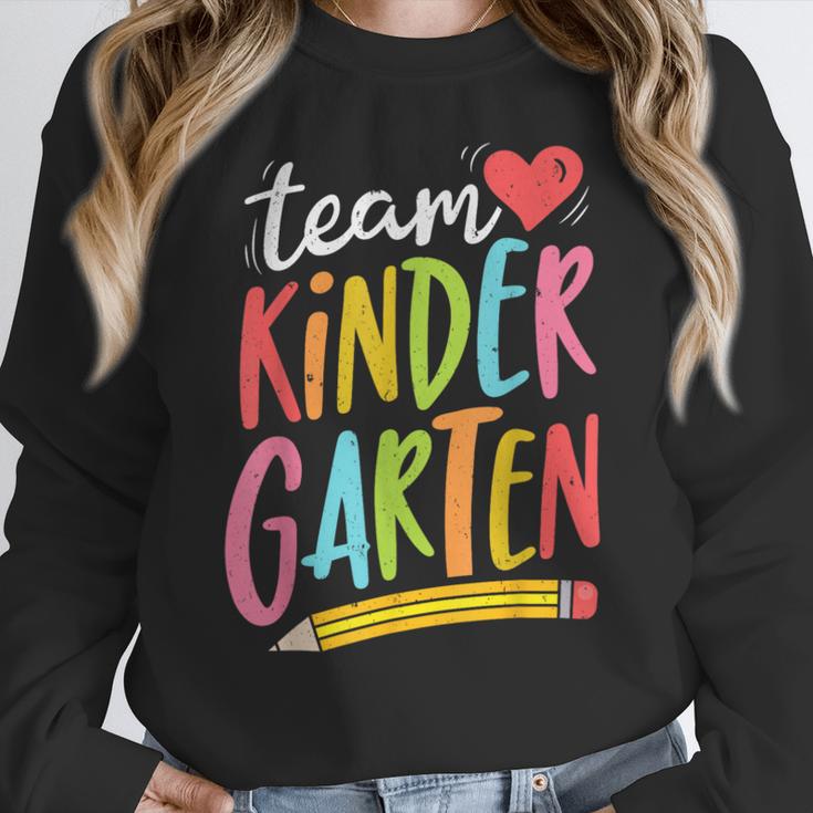 Team Kindergarten Teacher Student Back To School Women Crewneck Sweatshirt, funny design Team Kindergarten Teacher Student Back To School Women Crewneck Sweatshirt, funny design