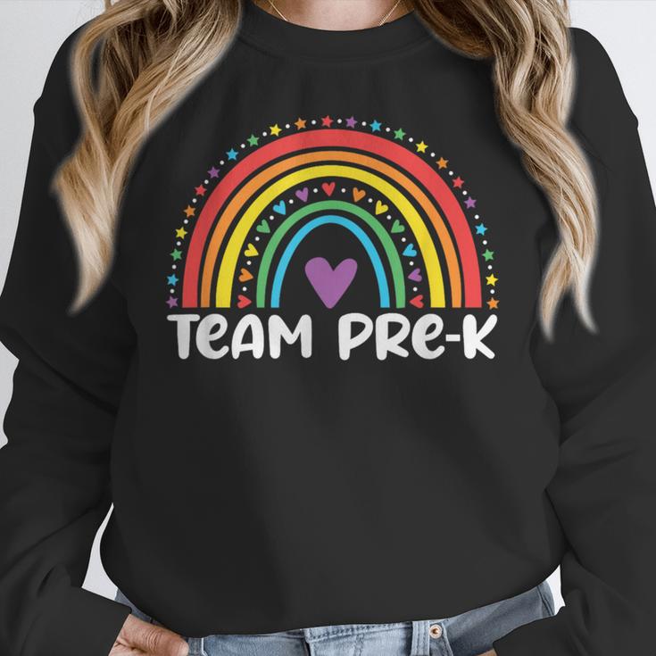 Team Pre-K Teacher Crew Squad Hello Back School Graduation Women Crewneck Sweatshirt, funny design Team Pre-K Teacher Crew Squad Hello Back School Graduation Women Crewneck Sweatshirt, funny design