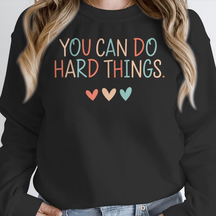 Test Day Teacher You Can Do Hard Things Heart Women Kids Women Crewneck Sweatshirt, funny design Test Day Teacher You Can Do Hard Things Heart Women Kids Women Crewneck Sweatshirt, funny design