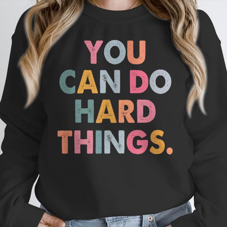 Test Day Teacher You Can Do Hard Things Women Kids Women Crewneck Sweatshirt, funny design
