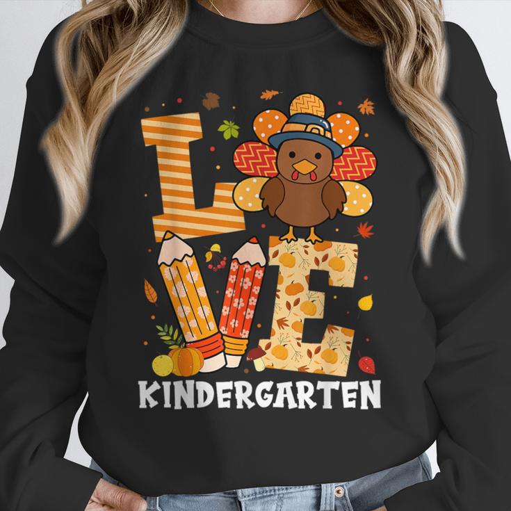 Thanksgiving Love Kindergarten Teacher Turkey Autumn Fall Women Crewneck Sweatshirt, funny design Thanksgiving Love Kindergarten Teacher Turkey Autumn Fall Women Crewneck Sweatshirt, funny design