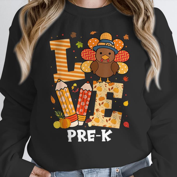 Thanksgiving Love Pre-K Teacher Turkey Autumn Fall For Men Women Girls Kids Women Crewneck Sweatshirt, funny design Thanksgiving Love Pre-K Teacher Turkey Autumn Fall For Men Women Girls Kids Women Crewneck Sweatshirt, funny design