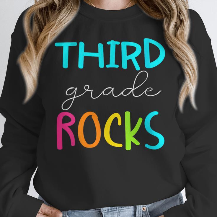 Third Grade Rocks Shirt Team 3rd Grade Teacher Women Crewneck Sweatshirt, funny design Third Grade Rocks Shirt Team 3rd Grade Teacher Women Crewneck Sweatshirt, funny design