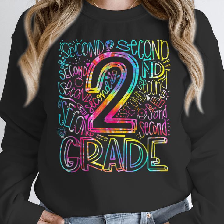 Tie Dye 2nd Grade Typography Team Second Grade Teacher Women Crewneck Sweatshirt, 2nd Grade Teacher Gifts, funny design Tie Dye 2nd Grade Typography Team Second Grade Teacher Women Crewneck Sweatshirt, 2nd Grade Teacher Gifts, funny design