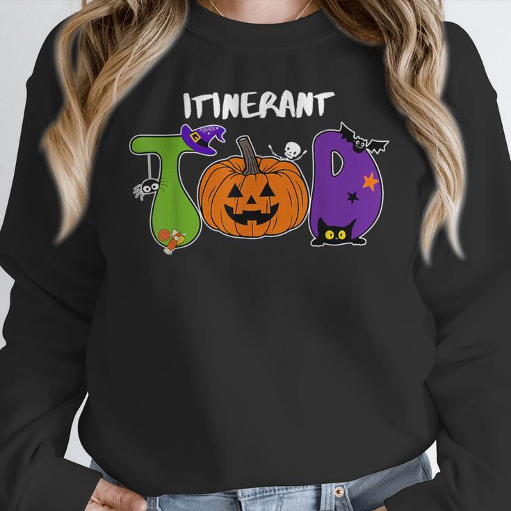 TOD Itinerant Teacher Of The Deaf Halloween ASL Interpreters Women Crewneck Sweatshirt, funny design TOD Itinerant Teacher Of The Deaf Halloween ASL Interpreters Women Crewneck Sweatshirt, funny design