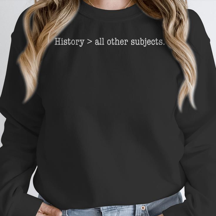 History Buff For Students Professors-History Teacher Men Women Girls Kids Women Crewneck Sweatshirt, History Teacher Gifts, funny design