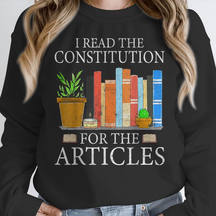 History Teacher I Read The Constitution For The Articles For Men Women Women Crewneck Sweatshirt, History Teacher Gifts, funny design