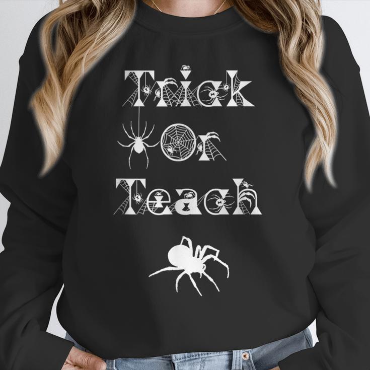 Trick Or Teach Halloween Teacher Shirt Teaching Spider Tee For Men Women Kids Women Crewneck Sweatshirt, funny design Trick Or Teach Halloween Teacher Shirt Teaching Spider Tee For Men Women Kids Women Crewneck Sweatshirt, funny design