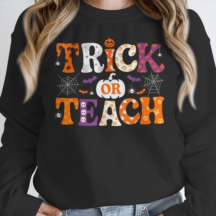 Trick Or Teach Teacher Halloween Costume Men Women Women Crewneck Sweatshirt, funny design Trick Or Teach Teacher Halloween Costume Men Women Women Crewneck Sweatshirt, funny design