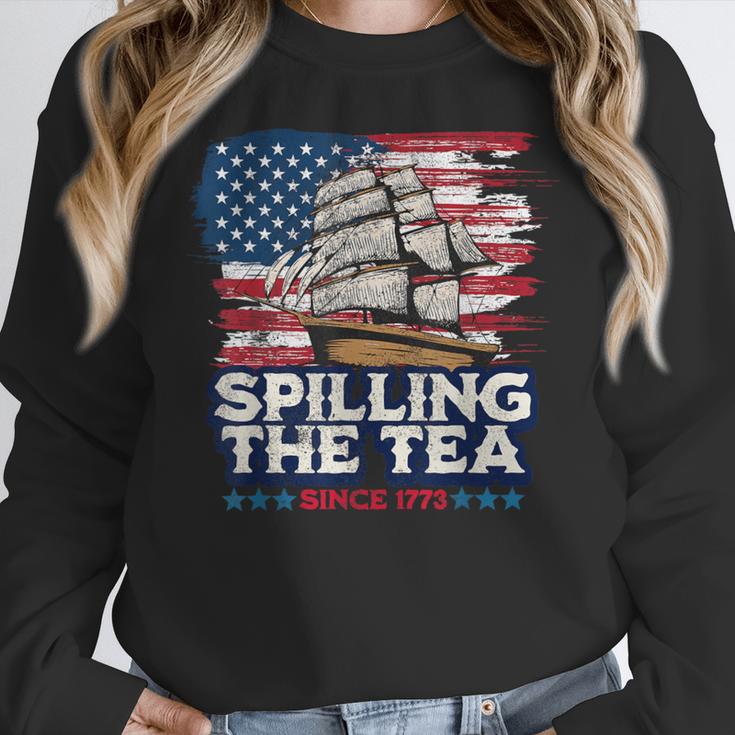 US History Teacher Boston Spilling The Tea Since 1773 Women Crewneck Sweatshirt, History Teacher Gifts, funny design US History Teacher Boston Spilling The Tea Since 1773 Women Crewneck Sweatshirt, History Teacher Gifts, funny design