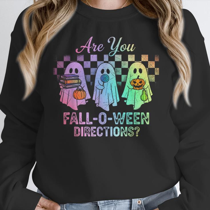 Vintage Are You Fall O Ween Directions Teacher Halloween Women Crewneck Sweatshirt, funny design